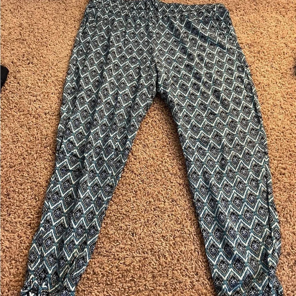 Geometric blue aztec lightweight joggers - Picture 4 of 4